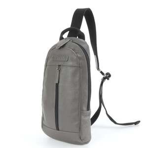 Coach F70691 Leather Body Bag, Waist Pouch, Shoulder Gray, Men's